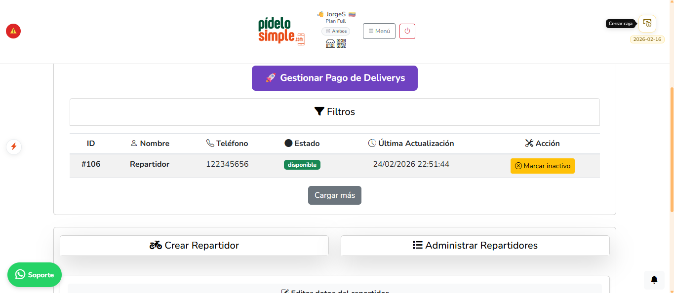 Delivery: gestión y pagos